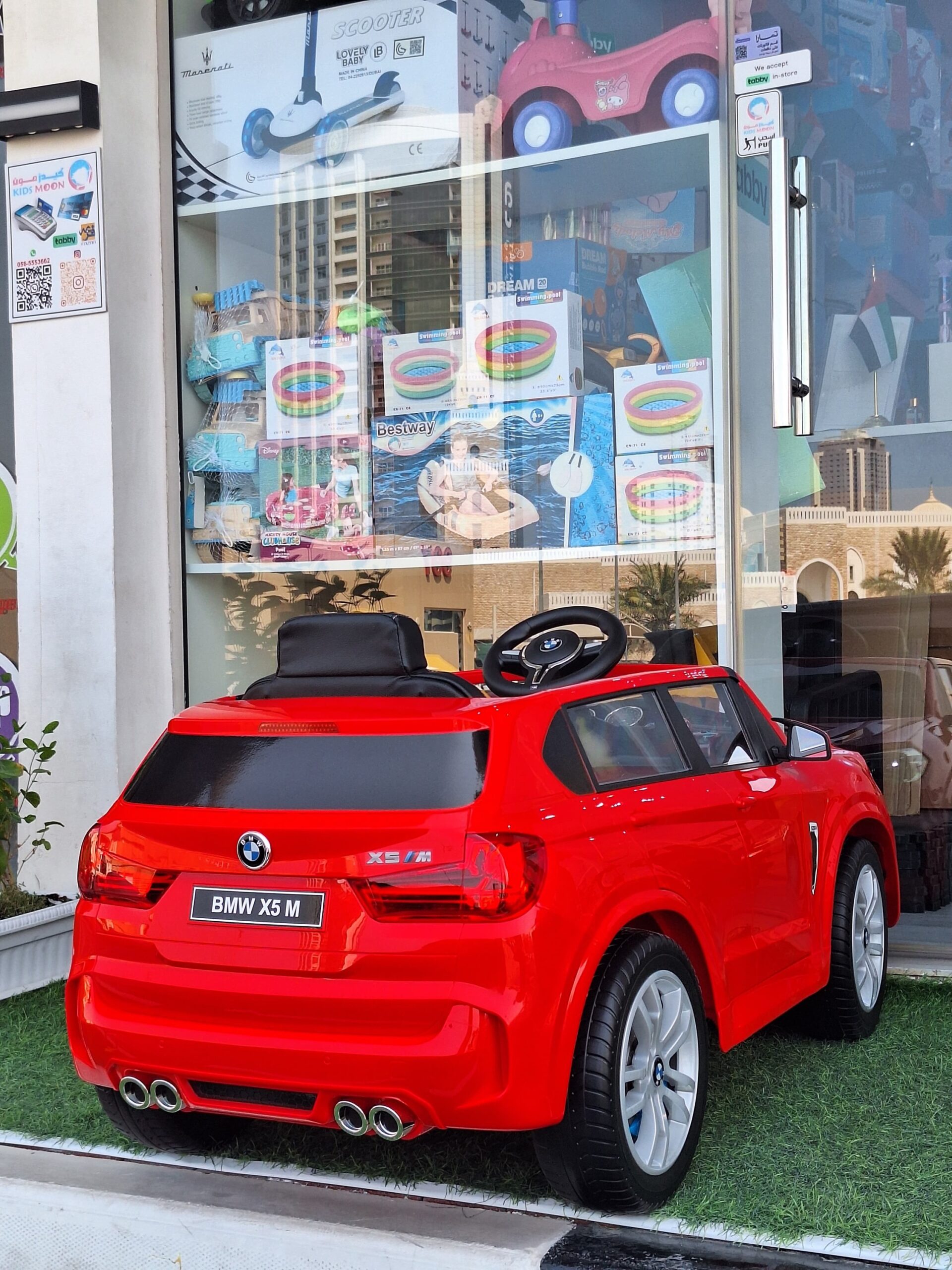 BMW X5 Ride-On Car in Vibrant Red - Image 13