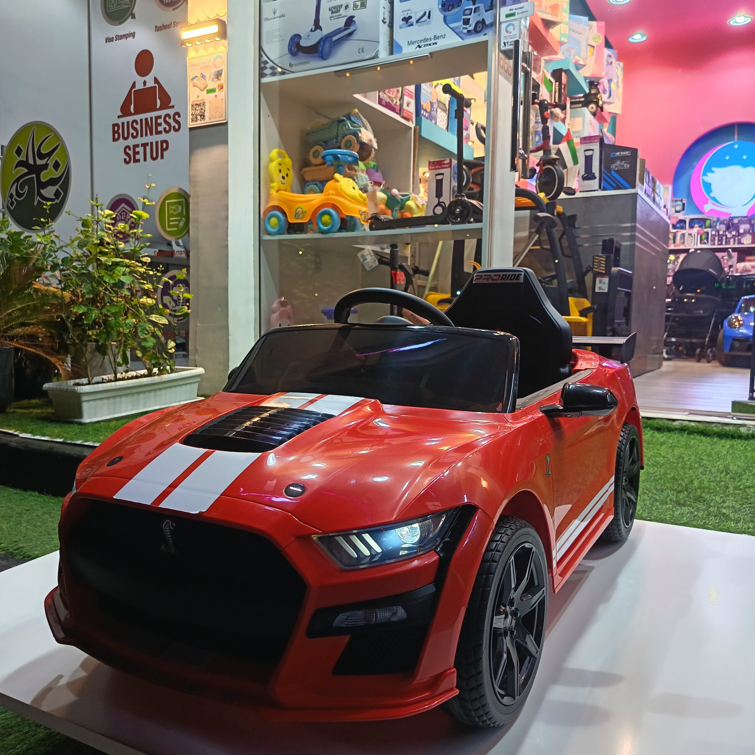 Ford Mustang Licensed Kids Ride-On Car - Red - Image 4