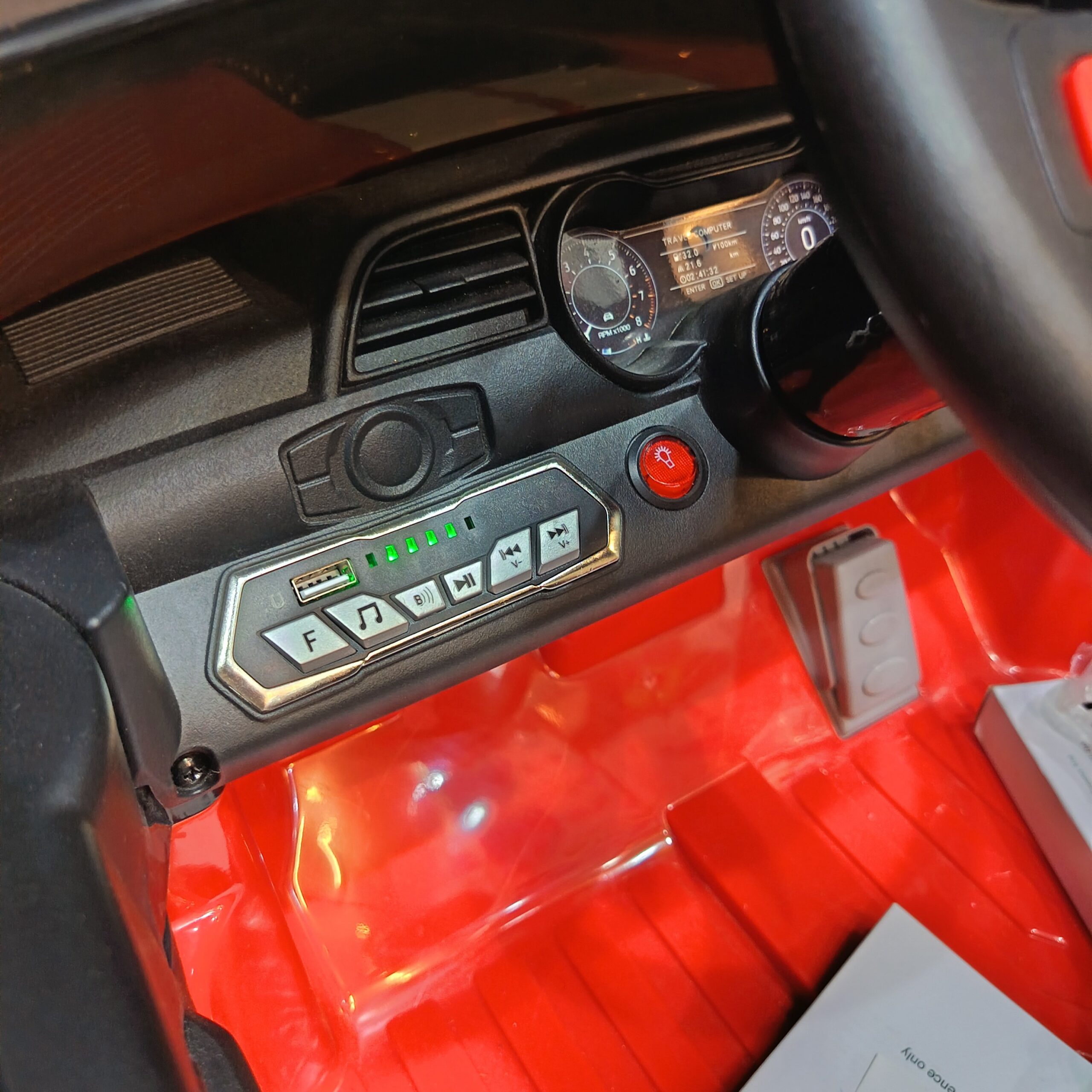 Ford Mustang Licensed Kids Ride-On Car - Red - Image 9