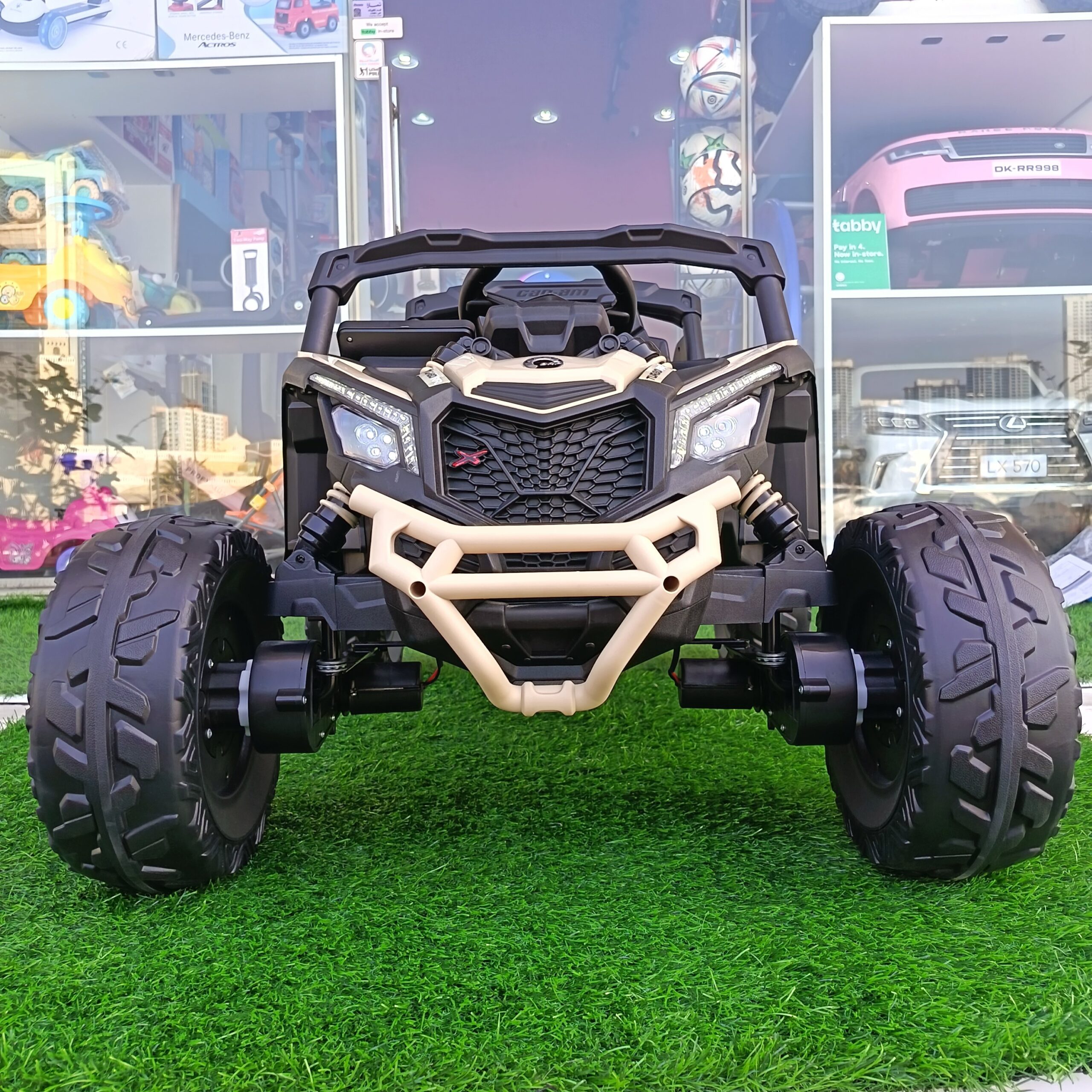 Can-Am Ride On Buggy - Stylish Black and Beige Design - Image 5