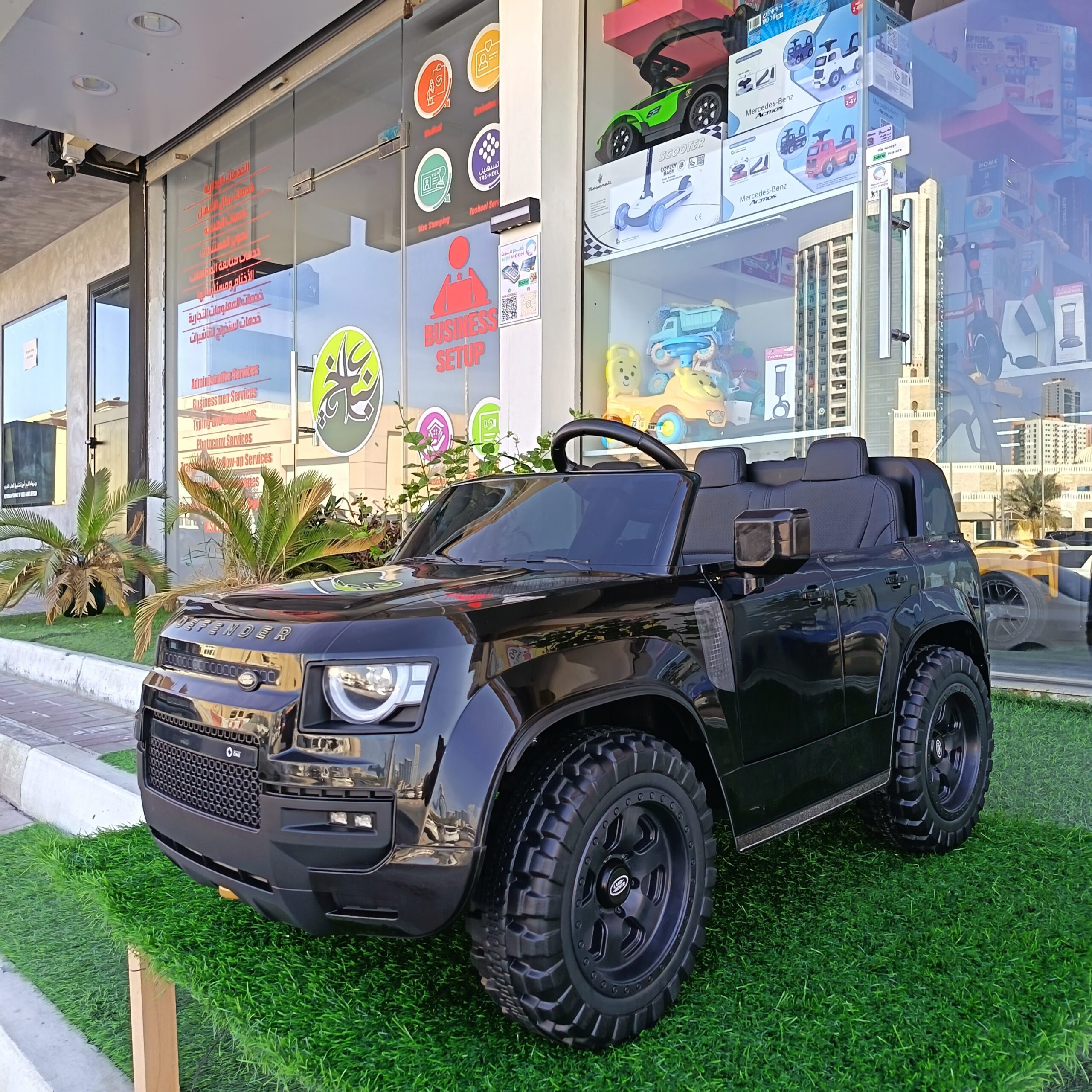 Land Rover Defender Kids Electric Ride-On Car - Black - Image 4