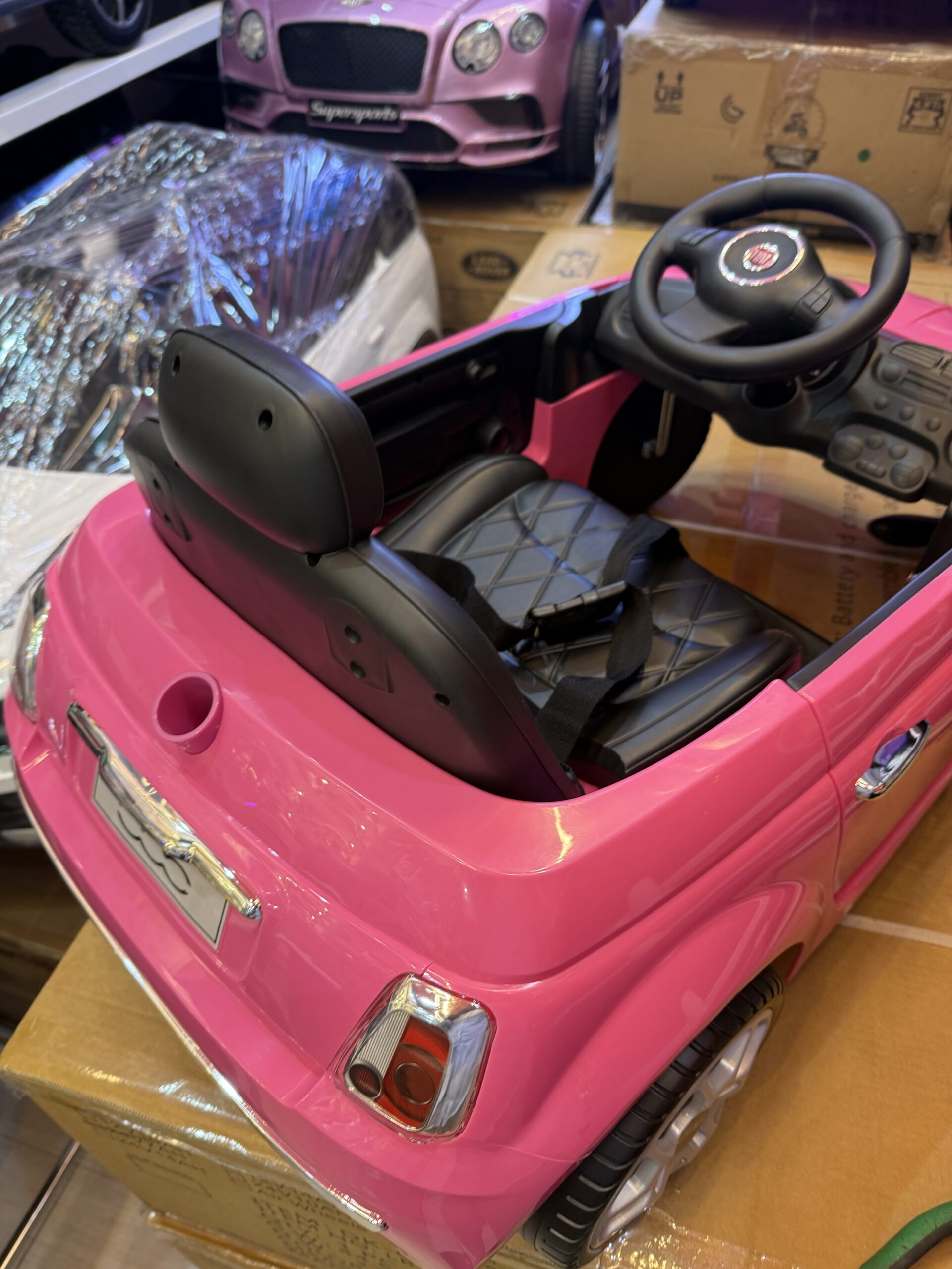 Fiat Pink Ride-On Car for Kids - Image 13
