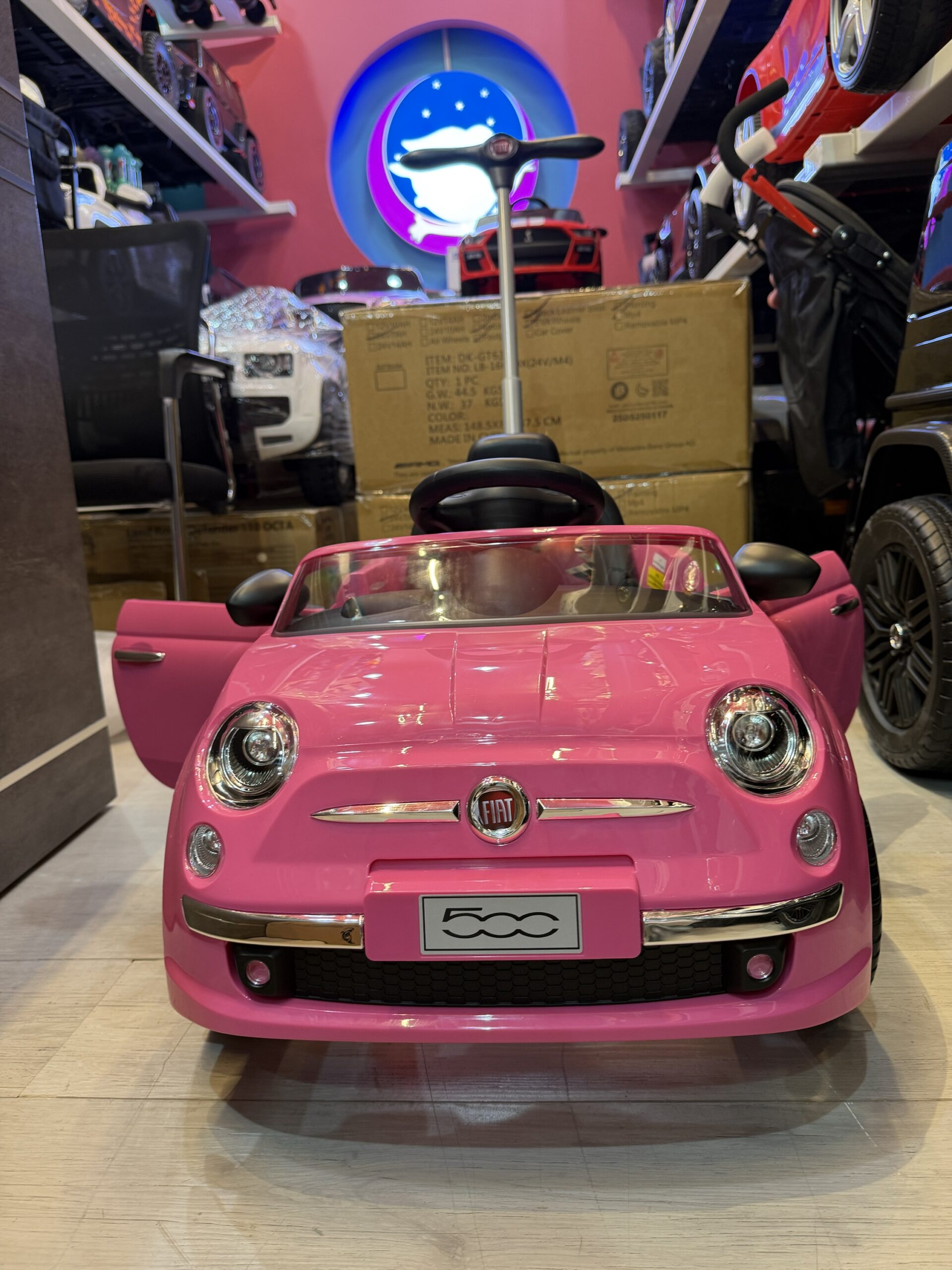 Fiat Pink Ride-On Car for Kids - Image 14
